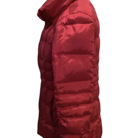 CALVIN KLEIN RED ZIP UP PUFFER WINTER FLEECE LINED COAT JACKET PXS - Picture 3 of 9